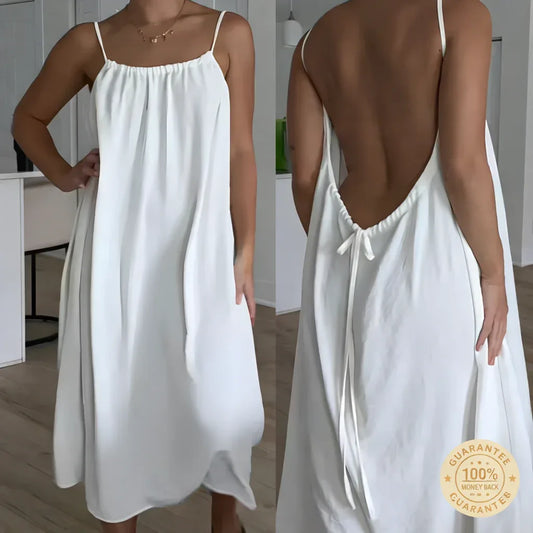 Elara Backless Maxi Dress – Effortless Summer Elegance - Averlo